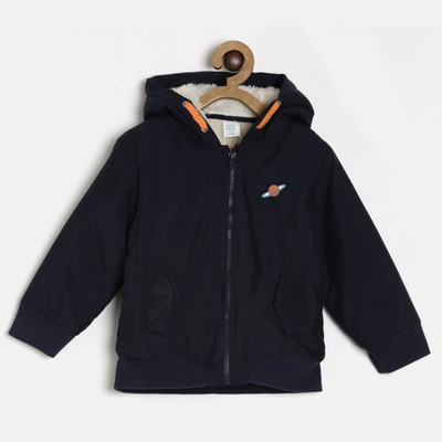 

Mini Klub Full Sleeve Solid Boys Jacket, Navy