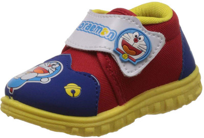 

doraemon Boys Velcro Walking Shoes(Red, Red blue