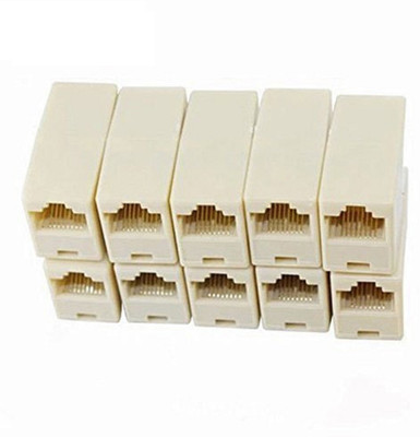 

TECH-X RJ45 8P8C Female to Female Lan Cable Coupler Adapter Connector Pack of 50 Lan Adapter(0 Mbps)