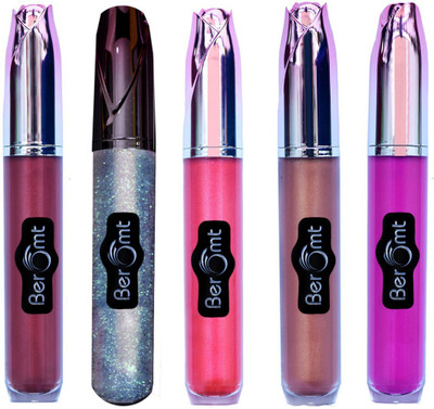 

BEROMT Metallic Matte Lip Gloss Combo of 5(35 ml, Mugshot, Light Out, Amethyst, Shiny, Ruby Pink)