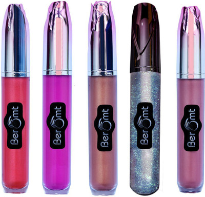 

BEROMT Metallic Matte Lip Gloss Combo of 5(35 ml, Conqueticot, Light Out, Peri Twinkle, Amethyst, Shiny)