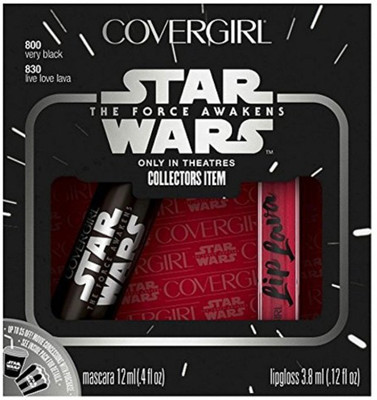 

Cover Girl Star Wars Limited Edition Dark Side Collector's Set - Featuring Mascara Very Black & Lip Gloss Lva Live Love, 4.12 oz 4.5 g(Black)