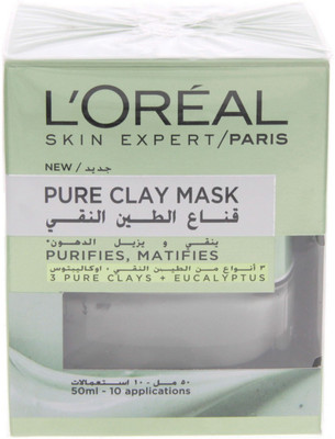 

L'Oreal Paris Skin Expert Pure Clay Mask- Purifies- Matifies(50 ml)