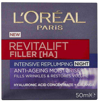 

L'Oreal Paris Revitalift Filler (HA)^ AntiAgeing Night Revolumizing Cream(50 ml)