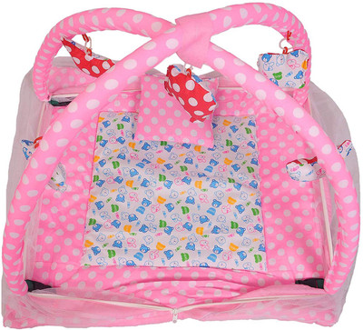 

Croox New Special design for New born babies to play and sleep 07 comfortably Baby Bed Crib(Fabric, Sky Blue)
