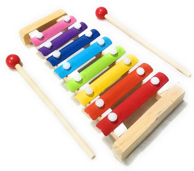 

Vision Wooden Xylophone for Kids Musical Toy with 8 Notes Multi Color(Multicolor)