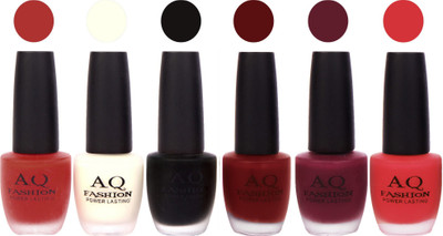

AQ Fashion Gel Velvet Matte Nail polish combo 6938 Multicolor(Pack of 6)