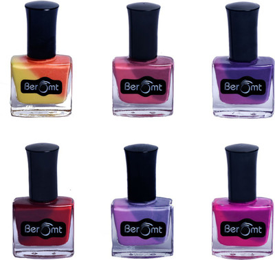 

BEROMT Temperature Color Changing Nail polish Combo of 6 Multicolor(Pack of 6)