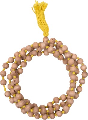 ellegent Tulsi Beads Mala with Yellow Thread 108 Beads Wood Chain