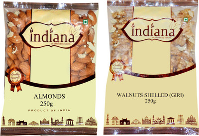 

Indiana California Almonds & American Walnuts Shelled Almonds(500 g, Pouch)