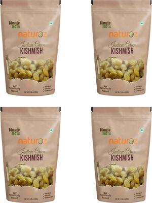

Naturoz Indian Green Kishmish 200g Pack of 4 Raisins(800 g, Pouch)