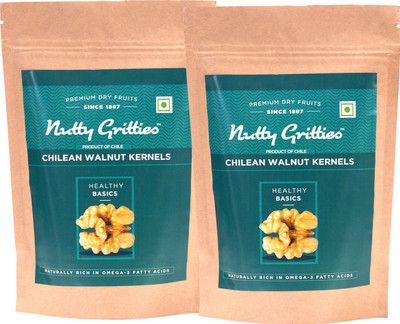 

Nutty Gritties Chilean Walnuts - Pack of 2(223 GMS each) Walnuts(446 g, Pouch)