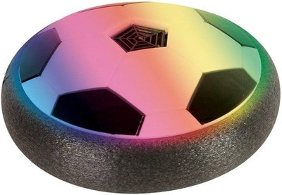 

Royal Collections Indoor Outdoor Air Power Soccer Hover Disk Ultraglow with Foam Bumpers and Light Up LED Lights(Multicolor)