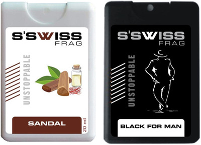 

S'swiss Sandal and Black For Man Combo Pack Pocket Perfume Perfume - 40 ml(For Men & Women)