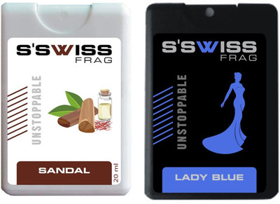 

S'swiss Sandal and Lady Blue Combo Pack Pocket Perfume Perfume - 40 ml(For Men & Women)