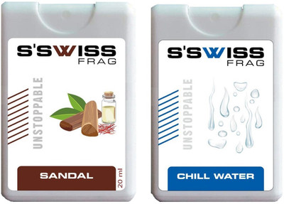 

S'swiss Sandal and Chill Water Combo Pack Pocket Perfume Perfume - 40 ml(For Men & Women)