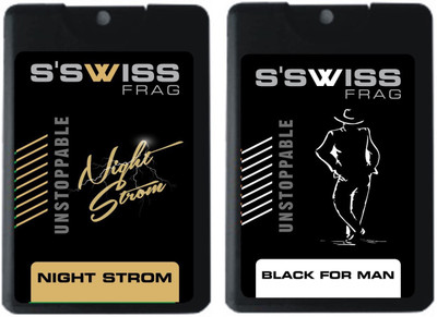 

S'swiss Night Strom and Black For Man Combo Pack Pocket Perfume Perfume - 40 ml(For Men & Women)