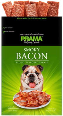 

Prama Fresh Chicken Meat Exotic Flavored Bacon Dog Treat(70 g, Pack of 4)