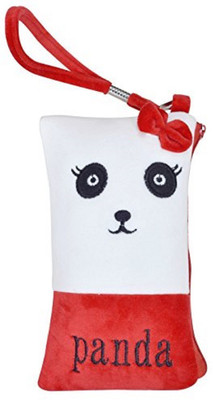 

Chords Sweet Panda Mobile Pouch In Soft Toy Pencil Pouch With Smooth Zipper And Handle Mobile Pouch(Red)