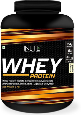 

Inlife Whey Protein Powder With Isolate Concentrate Hydrolysate- 2 kg (Vanilla) Whey Protein(2 kg, Vanilla)