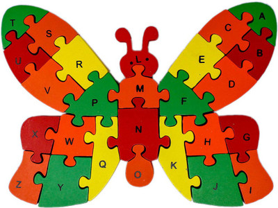 

Shoppernation Alphabet and Number Wooden Jigsaw Puzzle - Butterfly (1TNG276)(25 Pieces)
