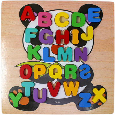 Shoppernation Wooden Alphabet Puzzle Board - Panda (1TNG281)(25 Pieces)