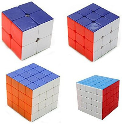

Nabhya High Speed Stickerless Magic Rubik Cube Combo Set of 4 (2x2 , 3x3, 4x4, 5x5) Puzzle Brainstorming Game Toy(4 Pieces)