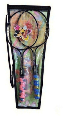 

vipson Double Rod Light Weight Badminton Racquet Pair For Kids Boys Girls 3 To 8 Years Multicolor Strung Badminton Racquet(S3 - Small, 350 g)