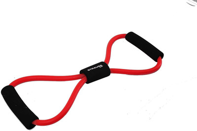 

Strauss Soft Yoga Chest Expander Resistance Tube(Red, Black), Black;red