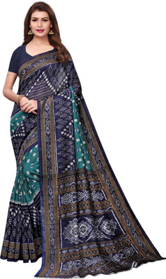 Ratnavati Printed Daily Wear Cotton Blend, Art Silk Saree(Blue) Ratnavati Printed Daily Wear Cotton Blend, Art Silk Saree(Blue)