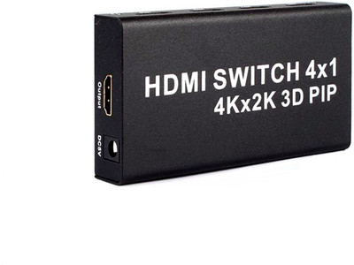 

Microware 4K 1080P 4x1 HDMI Switch 3D PIP Picture Division Multi Viewer Seamless Switcher With Remote Media Streaming Device(Black)