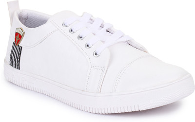 

D-SNEAKERZ Synthetic Leather Casual Partywear PVC Sole Sneakers Shoes For Men's And Boys Sneakers For Men(White
