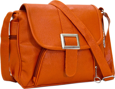 

SPLICE Women Casual Tan PU Sling Bag