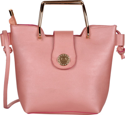 

Exotique Women Evening/Party Pink Leatherette Sling Bag