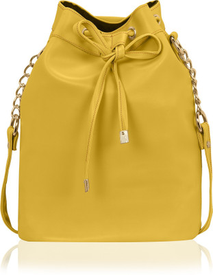 

Kleio Women Casual Yellow PU Sling Bag