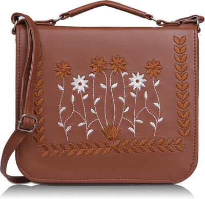 

Aisna Women Evening/Party, Casual Tan PU Sling Bag