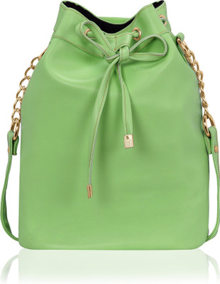 

Kleio Women Evening/Party Green PU Sling Bag