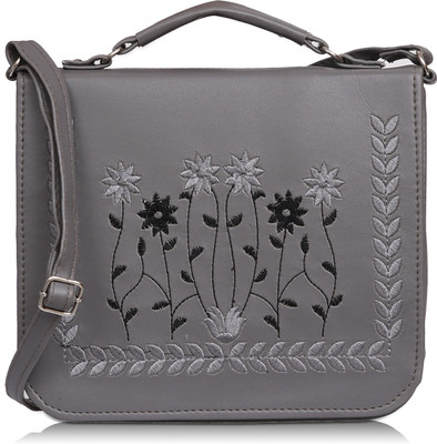

Aisna Women Evening/Party, Casual Grey PU Sling Bag