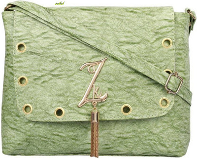 

SAHAL Girls Casual Green PU Sling Bag
