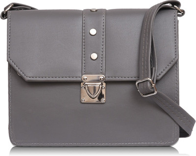 

Aisna Women Evening/Party, Casual Grey PU Sling Bag