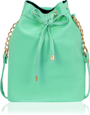 

Kleio Women Evening/Party Green PU Sling Bag