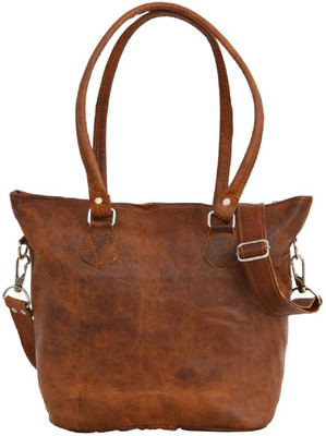 

Anshika International Women Casual Brown Genuine Leather Shoulder Bag