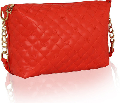 

Kleio Women Evening/Party Red PU Sling Bag