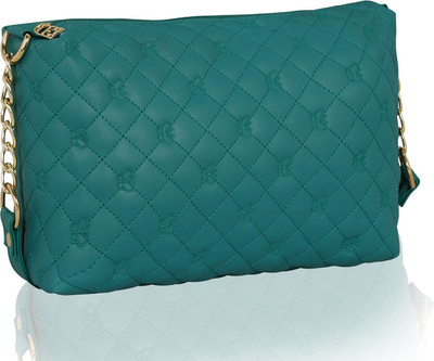 

Kleio Women Casual Green PU Sling Bag