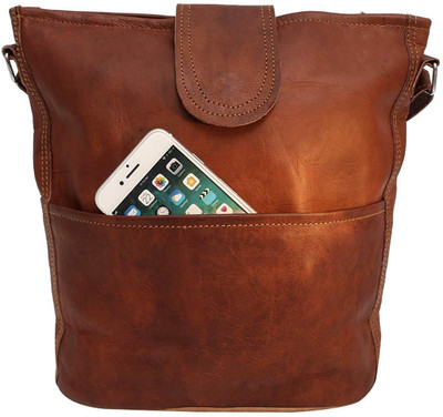

Pranjals House Girls Casual Brown Genuine Leather Tote