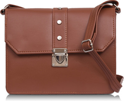 

Aisna Women Evening/Party, Casual Tan PU Sling Bag