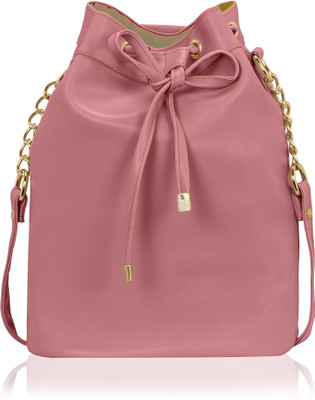 

Kleio Women Evening/Party Pink PU Sling Bag