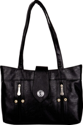 

Exotique Women Formal Black Leatherette Shoulder Bag