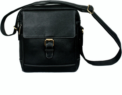 

MARFIT Men Casual, Formal Black Genuine Leather Sling Bag