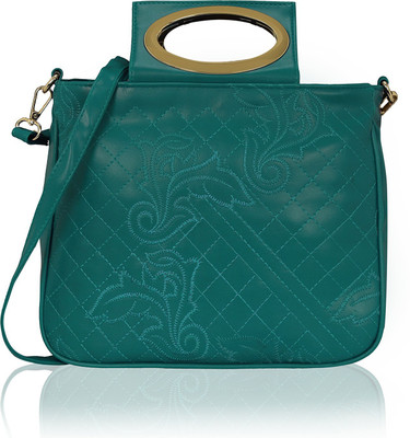 

Kleio Women Casual Green PU Hand-held Bag